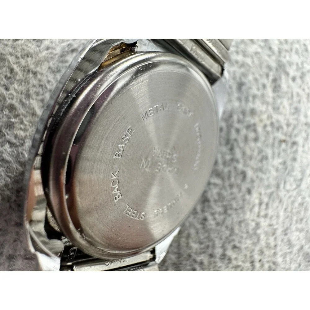 PETERBILT TRUCK Vintage Digital Mechanical Analog Silver Tone Watch